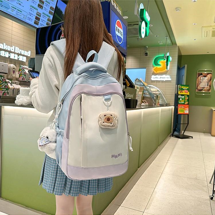 School bag 2025 new high school students high value school bag niche cute girl versatile large capacity travel backpack