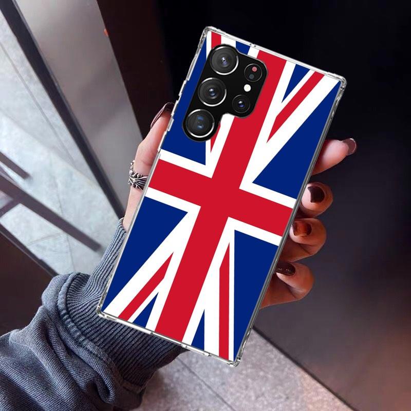 Union Jack England UK Flag Phone Case For Samsung Galaxy S23 S24 S25 Edge S26 Ultra S22 + S21 Plus S20 FE Cover Silicone Print S