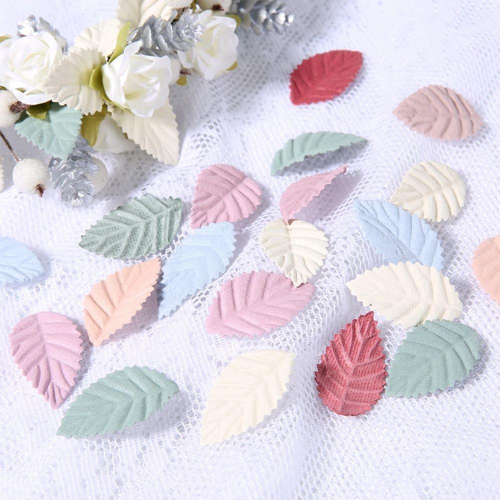 50Pcs Tree Leaf Artificial Flower Leaves For Home Room Wedding Decoration Fall Wreath Garland Bookmark Decor DIY Accessories