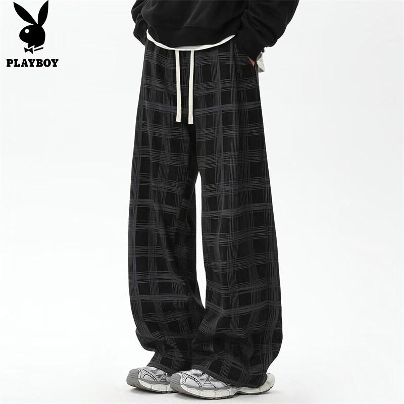 

PLAYBOY Мужские клетчатые повседневные спортивные штаны прямого кроя XL