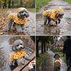 Bee Shaped Pet Rain Poncho Reflective Strips Reflective Dog Raincoat Dog Raincoat  Dog Outdoor Wear