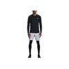Under Armour Solid Color Round Neck Pullover with Logo Print T-Shirt Men Tops Black 1366068-001