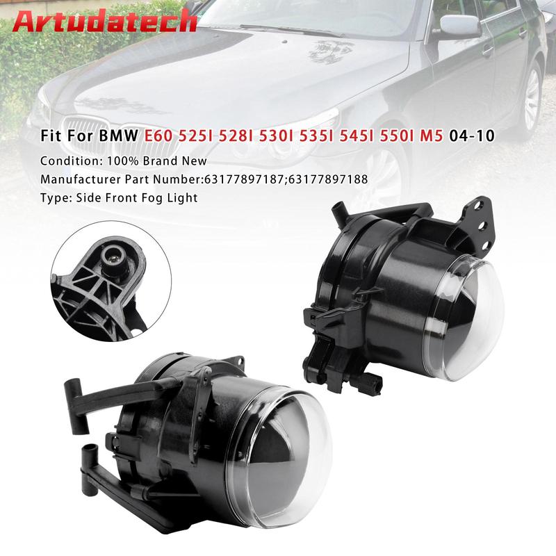 Artudatech Pair Front Fog Light For BMW E60 525I 530I 535I 545I 550I M5 04-10 63177897187