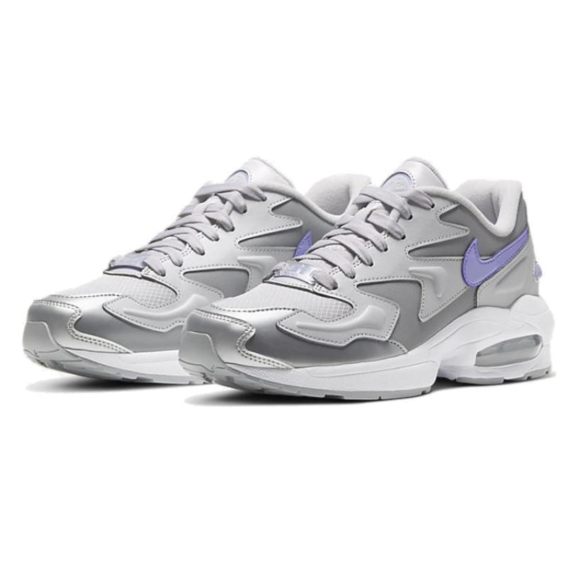 Nike Air Max 2 Light SE Vast Grey Purple Agate Women's Sneakers CJ7981-001