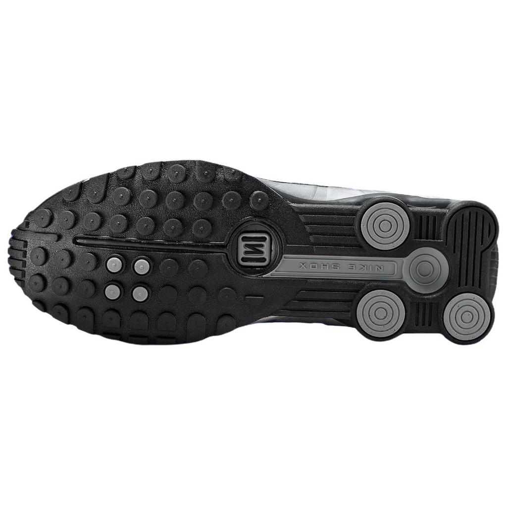 Nike Shox R4 Metallic Silver Black Unisex Sneakers HQ1988-007