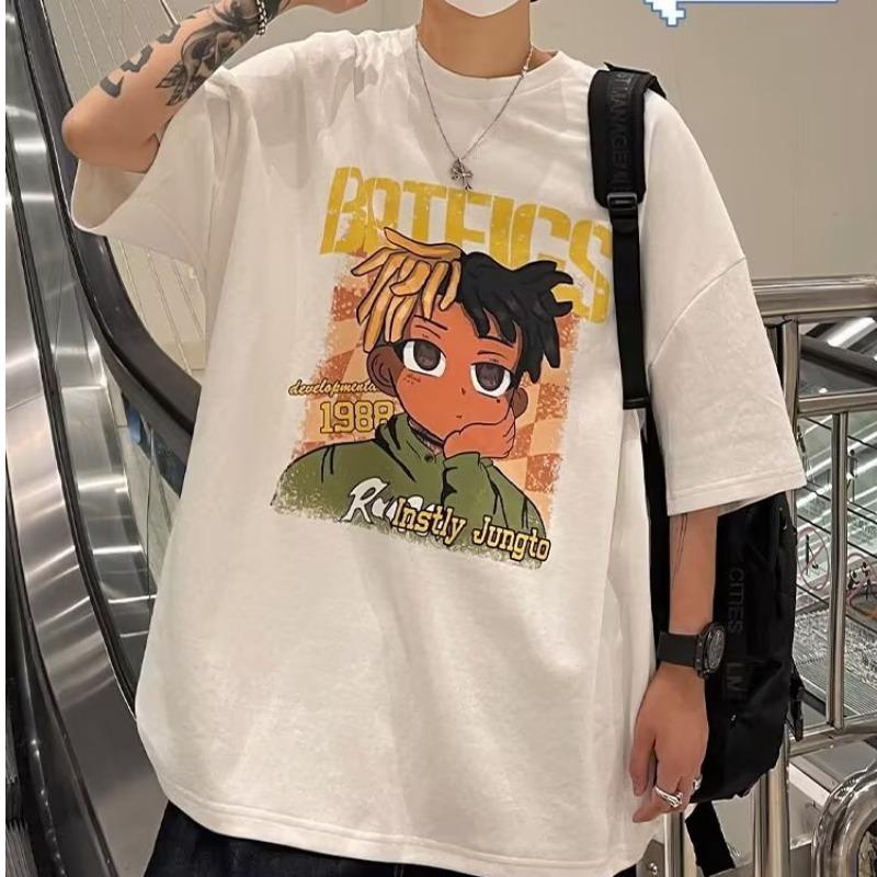 Men's Breathable O-Neck Heavy Cotton T-Shirts Blank Solid Mens Short Sleeve