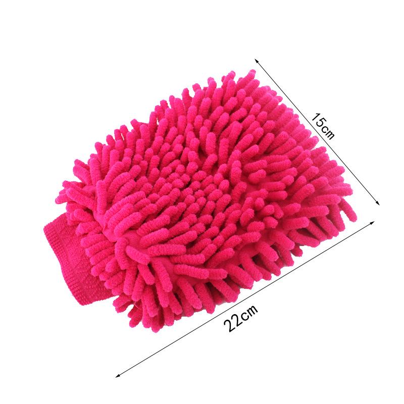 Chenille Coral Fleece Double-Sided Car Wash Mitts
