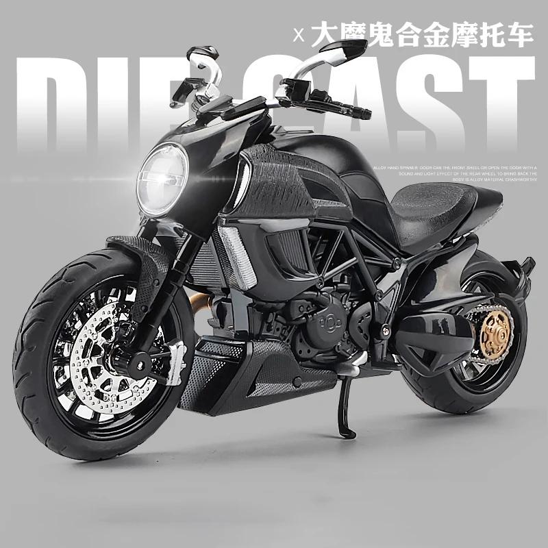 1:12 Ducati Diavel Carbon Rot Die-Cast Fahrzeuge Sammlerstücke Hobbys Motorradmodell Spielzeug Geburtstagsgeschenk Für Kinder gray