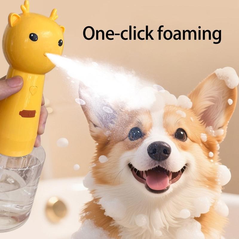 Electric Pet Shampoo Applicator Foaming Machine For Dog Cats Grooming Deep Cleaning Shampoo Dispenser for Daily Use