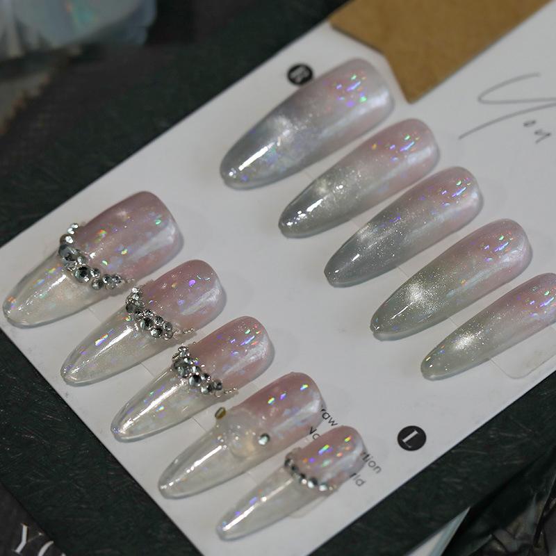 6/10 Rolls Laser Starry Sky Transfer Foils Aurora Glass Paper Foil Nail Sticker For Gel & Cat Eye Polish Transfer Decals Diy Nai