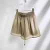 Women's Summer Loose-Fit, Flare-Leg, Slimming Casual Pants with A Double-Layer Floral-Print Skirt-Style Hem