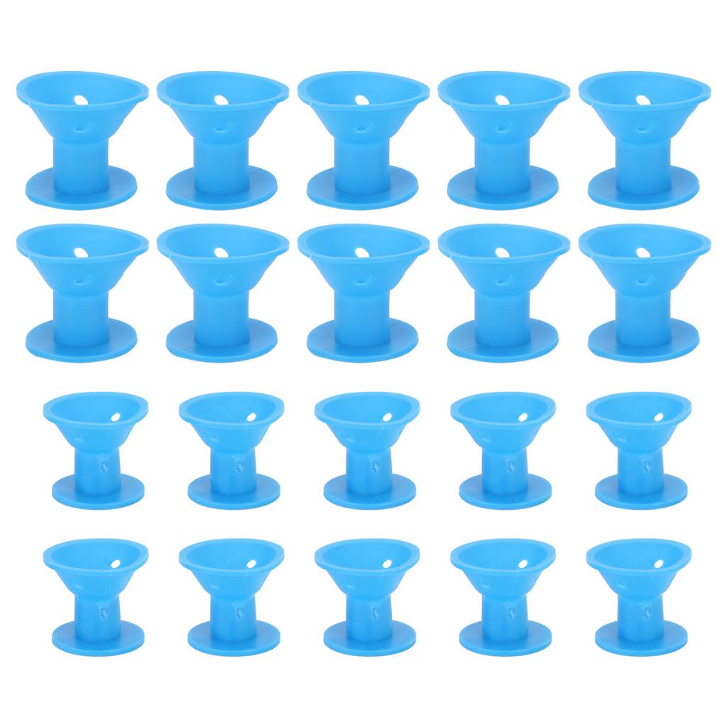 20pcs Hair Roller Soft Silicone Different Sizes Reusable Hair Curler Hair Styling Tool for Women