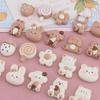 Accessoires en résine de dessin animé ours brun beige: Colle crème DIY, coque de téléphone, réfrigérateur, bandeau