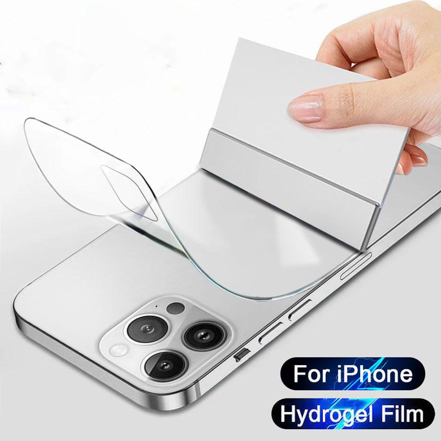 For iPhone Air 13 12 14 15 16 17 Pro Max 13 12 11 Mini X XS Max XR 8 7 SE 2020 Button Sticker Clear Hydrogel TPU Film Screen Protector Frame Film