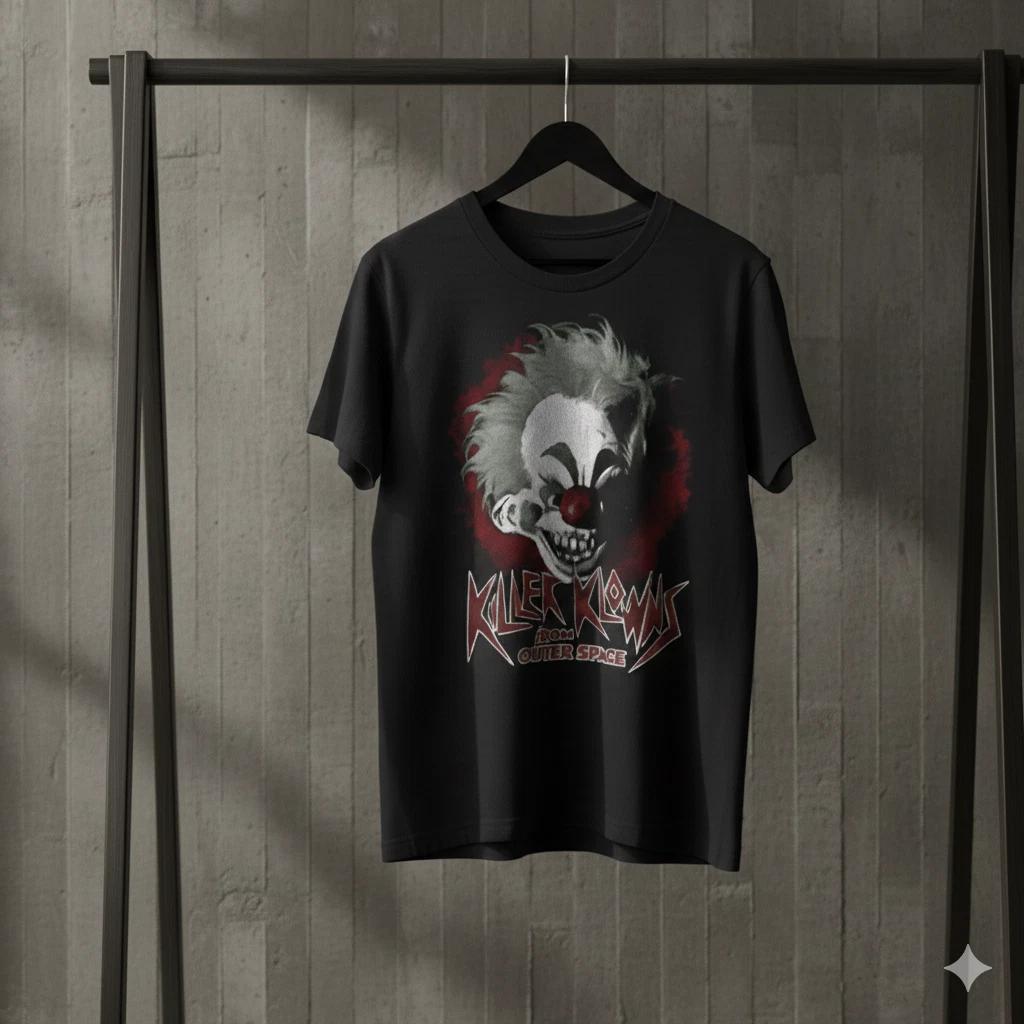 Killer Klowns From Outer Space T-Shirt Black Horror Movie Tee - T880 3XL
