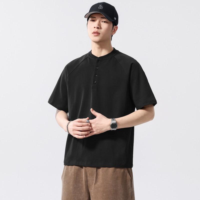 New Summer Short-sleeved Stand-up Collar Polo Shirt Simple