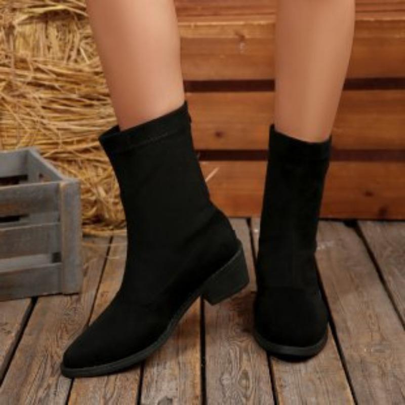 

Женские легкие модные сто эластичные удобные ботильоны, амортизирующие, противоскользящие, повседневные спортивные ботинки Мартин 43 чёрный