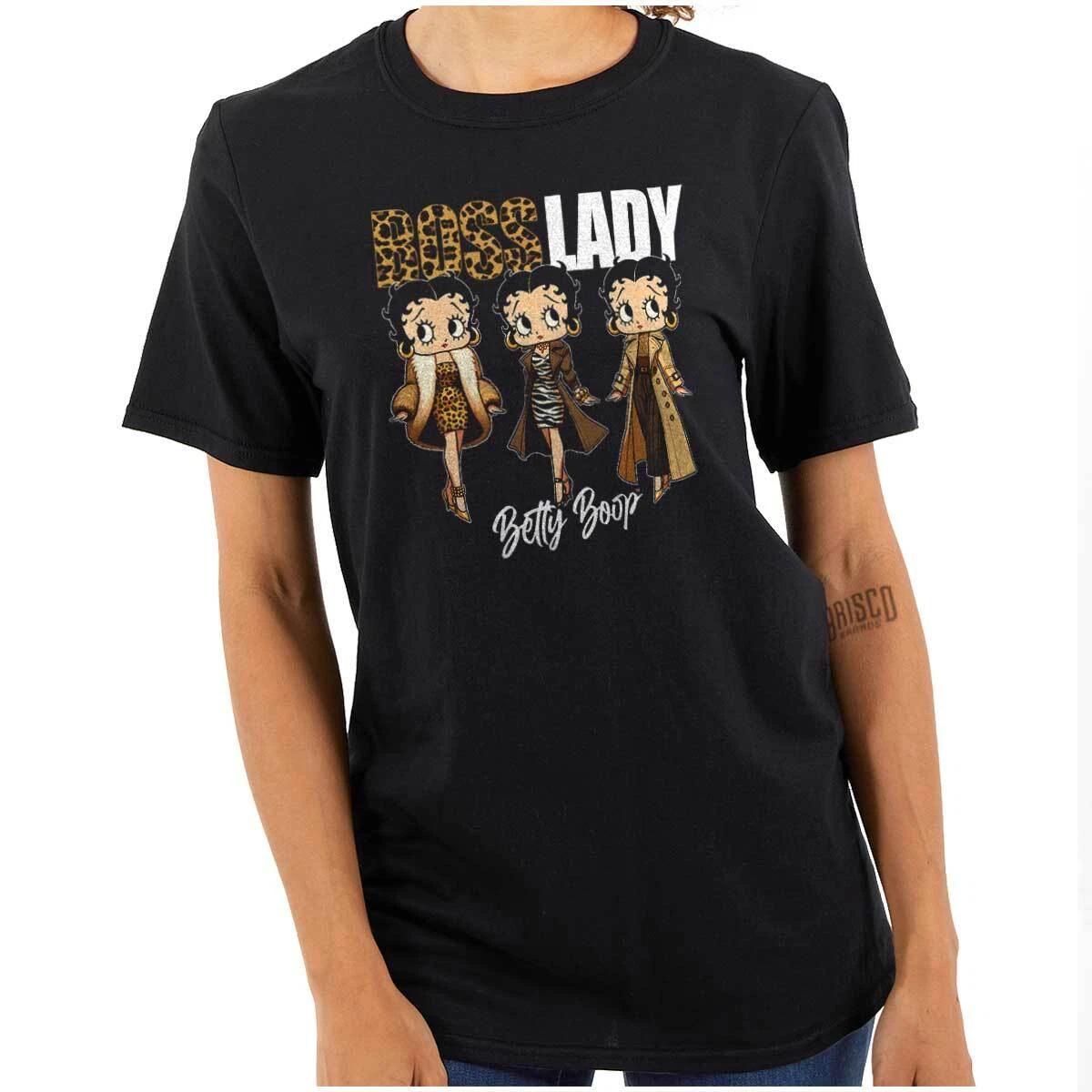 

Betty Boop Retro Cartoon Fashion Boss Lady Womens Graphic Crewneck 100% Cotton T-shirt Mens Tees Top Tee 4XL