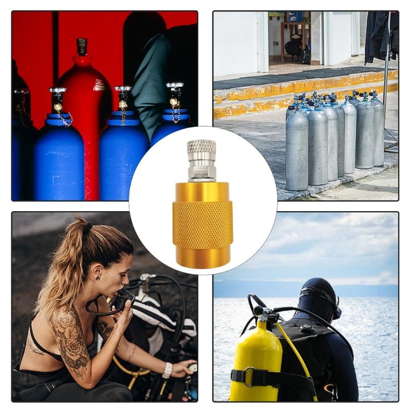 Fyllningsstationsventiler Laddningsadapter Till 5/8 Adapter 200bar Syrgastuber CO2 Snabbkopplingar Verktyg