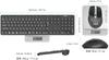Arteck Bluetooth Keyboard and Mouse Set, Multi-Pairing, Connects To 3 Devices Simultaneously, Type-C Rechargeable, Full-Size Bluetooth Keyboard with