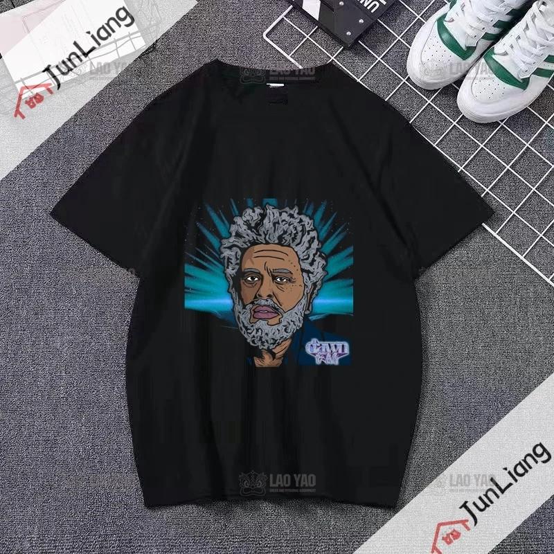 Canadian Singer The Weeknd Dawn Fm Flat Print Tshirt Short Sleeve Loose Mens Tshirt Mens Tshirt Womens Hip Hop Clothing