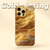 Gold textured electroplated glass phone case suitable for iPhone 17 16 15 14 13 12 11 Pro/Max/Plus shockproof back cover