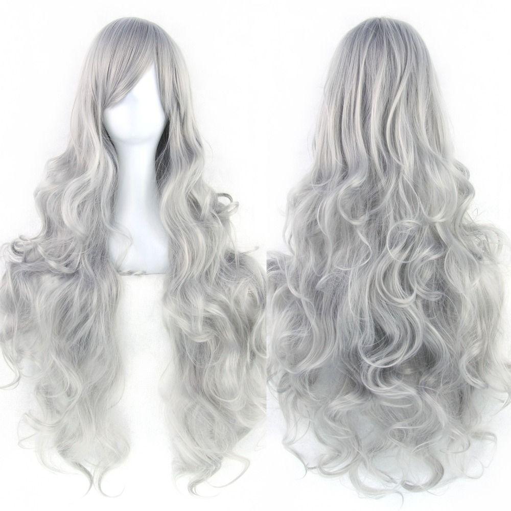 Peluca de Pelo Sintético Largo en Capas Resistente al Calor para Cosplay de Anime Halloween para Mujeres