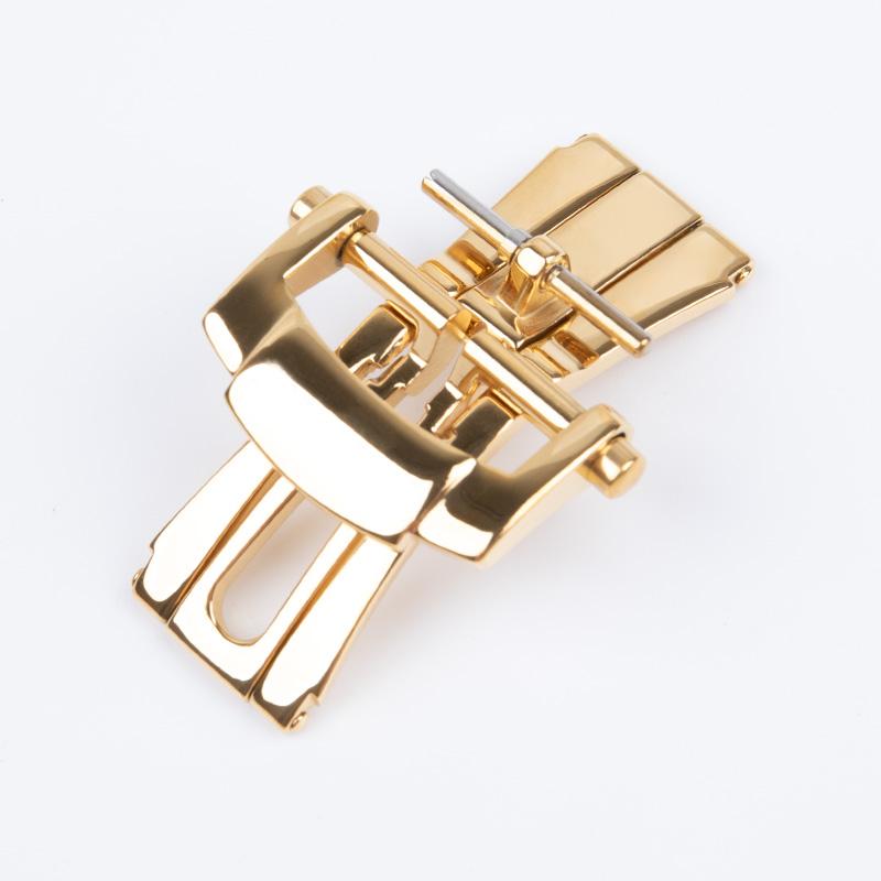 Hochwertige 18mm Präzisions-Edelstahl-Faltschließe für Patek-Armband Philippe Leder-Gummi-Uhrenarmband Nautilus Dornschließe