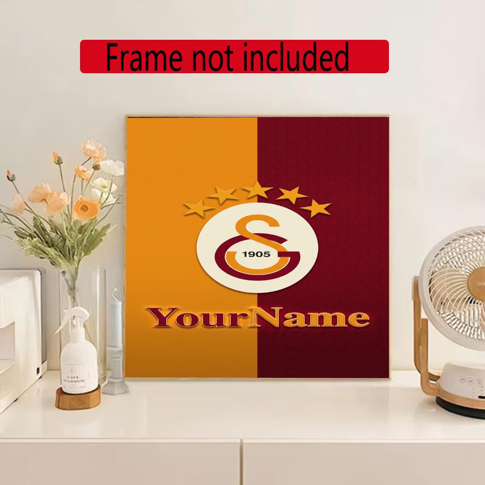 Galatasaray Customize Your Name Diamond Painting Round Diamond Diy Frameless Holiday Artwork Suitable For Home Office Wall Decoration