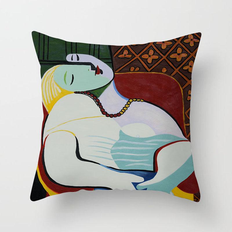 RZN картина маслом Пикассо наволочка декоративные подушки для дивана полиэстер наволочка на подушку художественные декоративные подушки