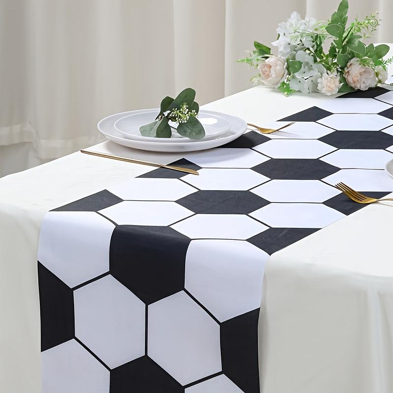 1Pcs Football Table Runner Soccer Birthday Decor Soccer Sports Theme Table Cover Football Birthday Baby Shower Supplies