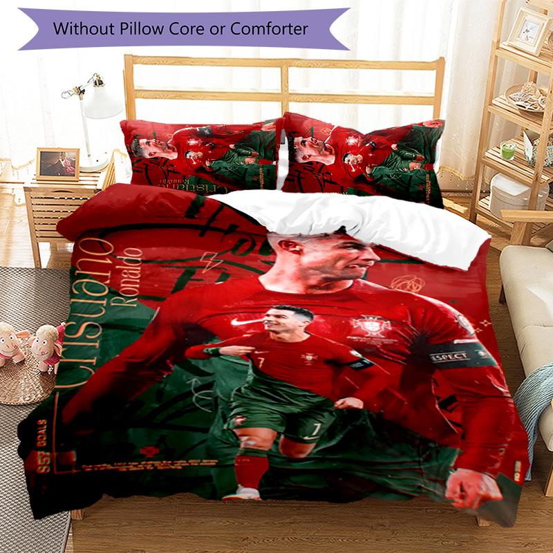 CRF 7 3pcs Bedding Set Duvet Cover Closure Includes 1 Duvet Cover & 2 Pillowcases for All Seasons Bedroom Home Dorm Decor