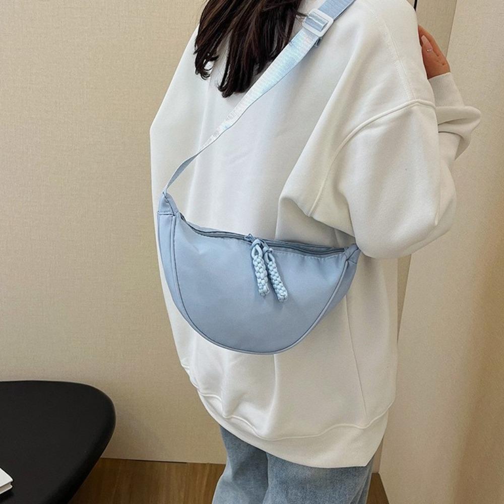 Handbag Hobo Crossbody Bag Nylon Canvas Dumpling Bag Fashion Half-moon Bag  Street