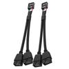 Computer Motherboard USB 2.0 9Pin to Dual 9 Pin Extension Cable Black