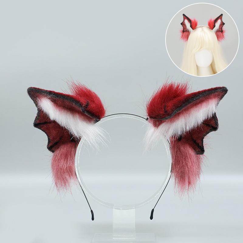 Halloween Vampire Bat Ears Headband | Little Demon Tail Cosplay Prop | Subculture Animal Ears & Tail Set