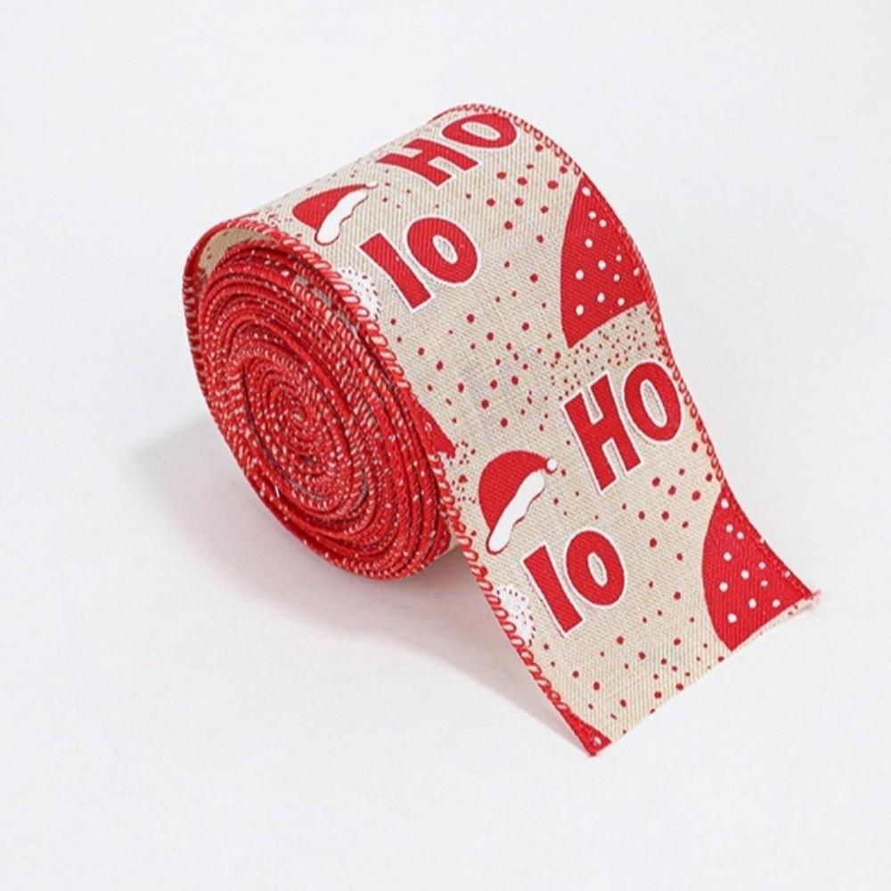 Lmitation Linen Fabric Swirl Ribbon 2m Burlap Ribbon  Christmas Tree Decoration