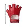 Punk Short Pu Leather Half-Finger Gloves Women Men Hip-Hop Driving Motorcycle Cool Mittens Hollow Out Fingerless Gloces