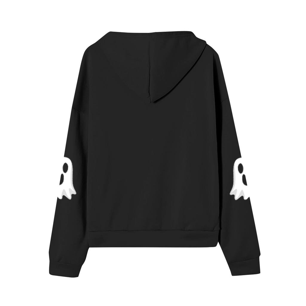 Women's Fashion Casual Long Sleeve Solid Color Hooded Sweatshirt Tops