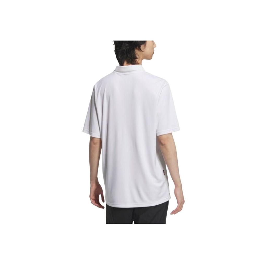 adidas Unifarbenes Pullover Bequemes Sportliches Freizeit-Poloshirt Herren Tops Weiß JD1435