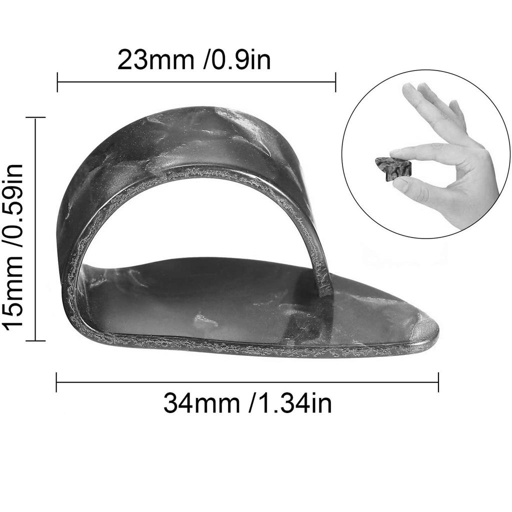 Pack of 12  Metal Finger Covers for Thumb and Index Finger, Celluloid Thumb Covers, Guitar Playing Finger Covers