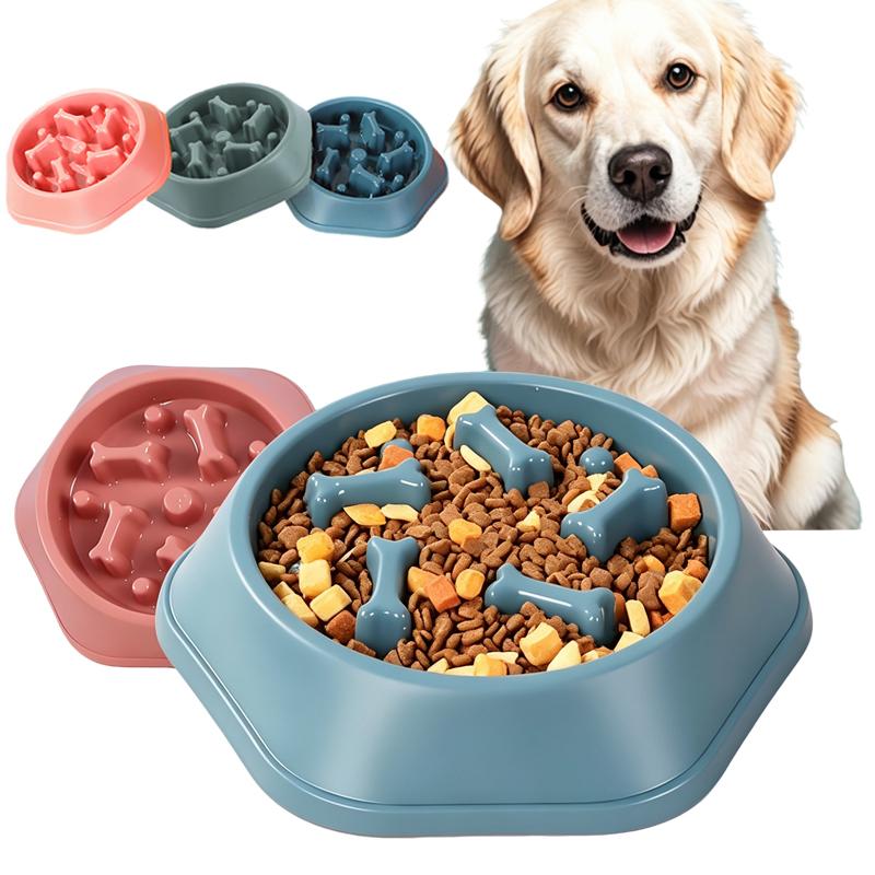 Slow Feeder Dog Bowl Anti-choking Puppy Food Bowl Anti-slip Pet Slow Eating Dog Dishes Puzzle Feeders for Dogs Small Medium