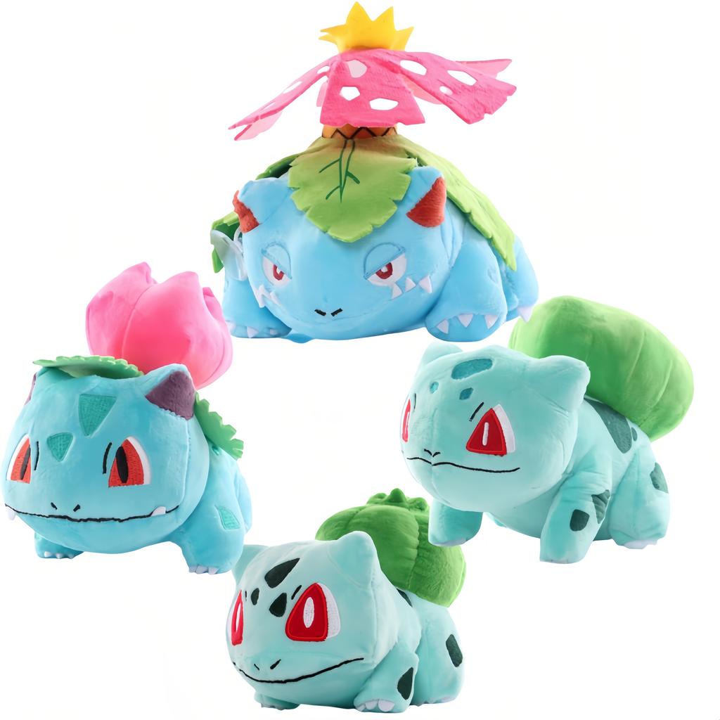 Charmander Squirtle Pikachu Plush Toy Bulbasaur Evolution Family Series Stuffed Doll Ivysaur Venusaur Plush Toy Kid Gift