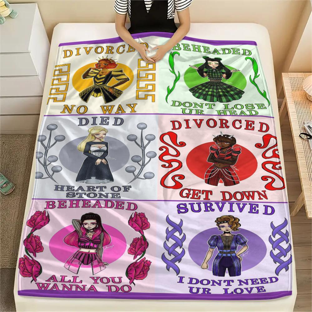 1PC SIX the Musical Print Flannel Blanket, High quality Comfortable for All Seasons, Home Decor, Warmth and Comfort, Perfect for Christmas Gifts163