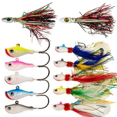 Bionic Octopus Squid Fishing Lure - Cross Lead Head for Sea and Trolling Boat Fishing