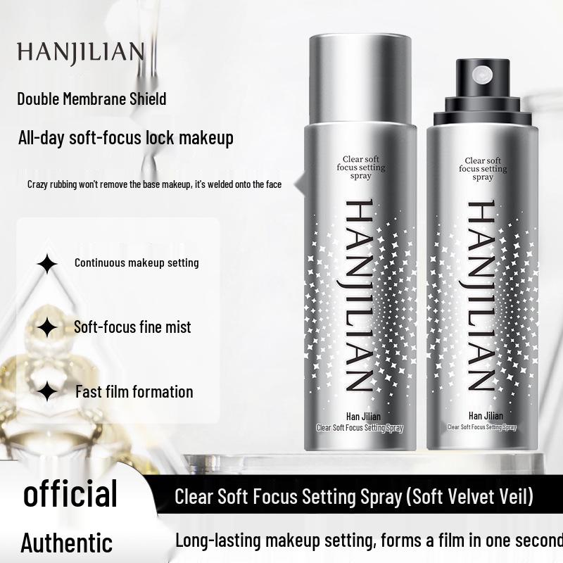 

Han Ji Lian Спрей-фиксатор макияжа с мягким фокусом против отпечатывания - Прозрачная дымка для стойкого макияжа Han Ji Lian-974 Clear Soft Focus