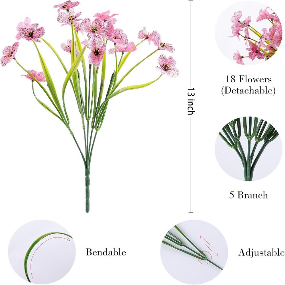 1PC Artificial Flowers Outdoor Garden Porch Decor Artificial Flowers Fake Flowers Wedding Party Home Deco Artificial Flowers