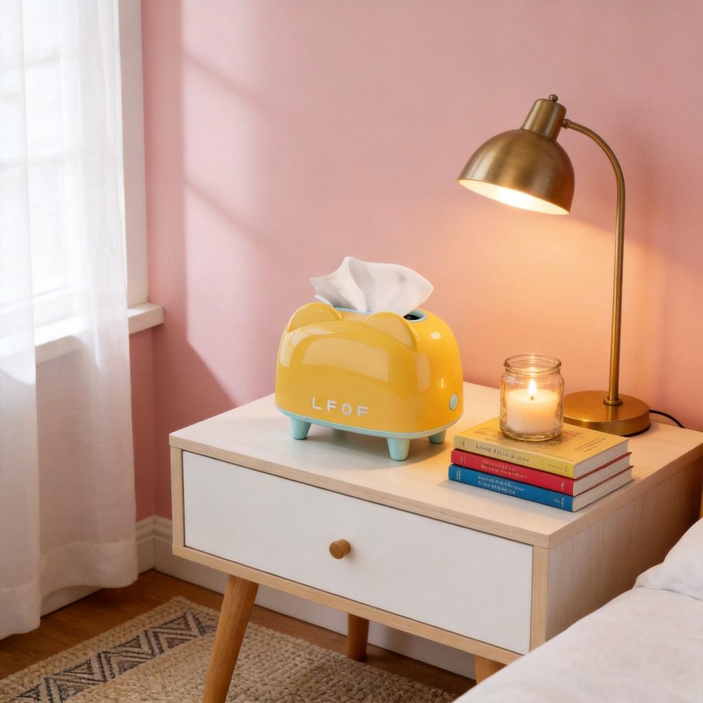 Modern Minimalist Plastic Tissue Box With Logo For Living Room And Bedroom Decor