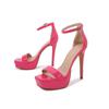 High Heeled Shoes for Women In the Summer of 2025 New One-piece Bag Heel Fashion Solid Color Sandals