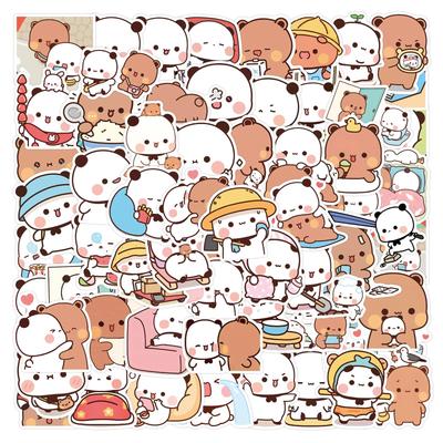 50-100 Sheets Cute Love Bear Graffiti Stickers – Trendy Waterproof Design