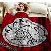 1PC AFC Ajax Custom Name Patterned Flannel Blanket Suitable For All Seasons for Home Decor Warmth and Comfort Gifts Holiday Present